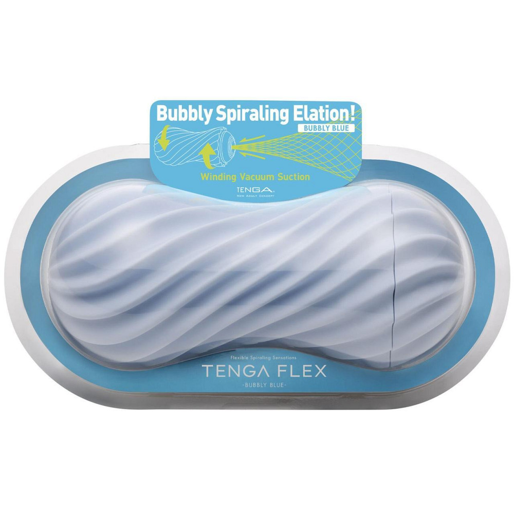 Мастурбатор Tenga FLEX Bubbly Blue с изменяемой интенсивностью, можно скручивать, вакуум Sex Aura Киев - изображение 3