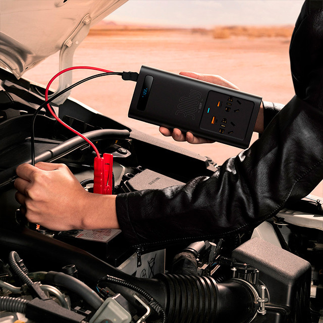 Автомобильный инвертор для электросамокатов Baseus IGBT Power Inverter 300W (110V US/JP ) Black + переходник Ковель - изображение 10