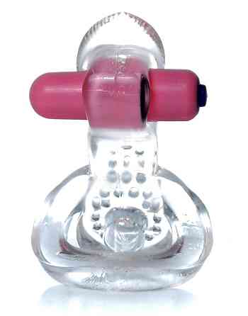 Ерекційне вібро кільце BOSS - Tongue Vibro Cock Ring Clear, BS6700051 Sex Aura Київ