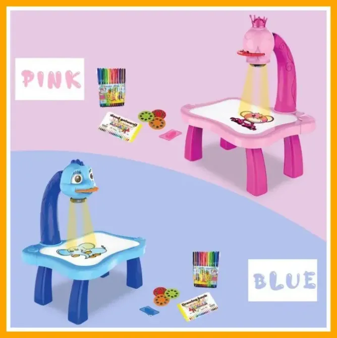 Детский стол проектор для рисования с подсветкой Projector Painting РОЗОВЫЙ Коломыя - изображение 4