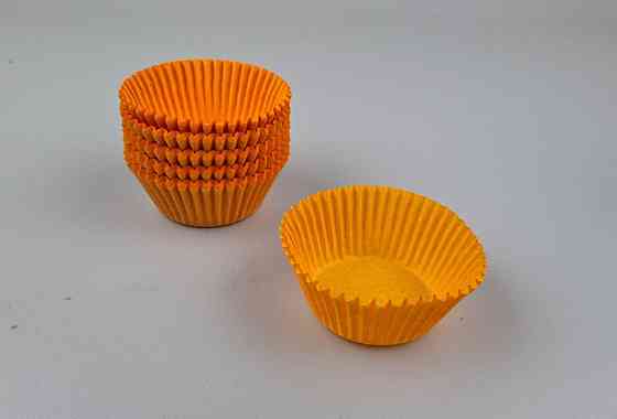 Тартолітка для кексів 7А кругла жовтогаряча D50 H30 (100 шт.) (1 уп.) Харків