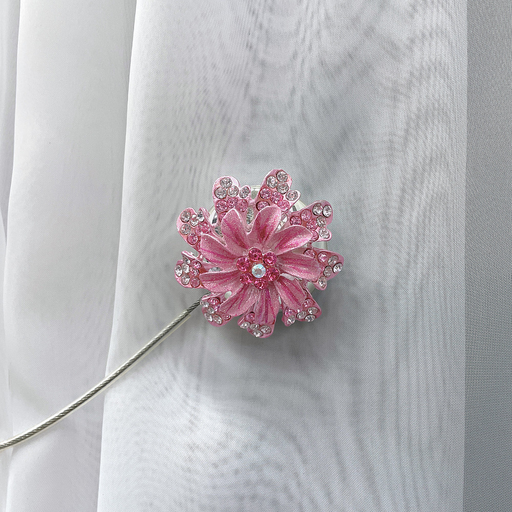 Магніти для штор та гардин "Flowers" набір 2 шт Рожевий (81-213) Київ - фото 2