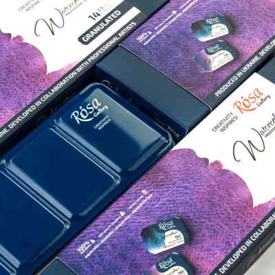 Акварельные краски Rosa Gallery GRANULATION 14 кольорів по 2,5 мл в металевому пеналі (4823098544128) Винница