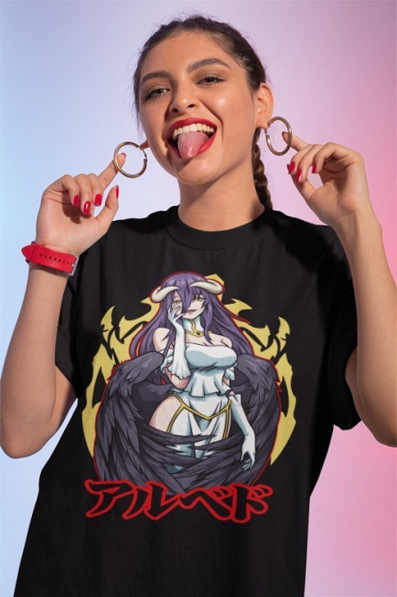 Футболка для хлопчика з аніме принтом Оверлорд Аінз Ооал Говн оверсайз (зріст від 165 до 180) Чорний AnimeJ0484m Дніпро - фото 1