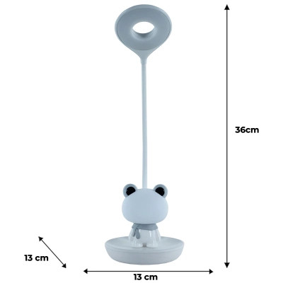 Настільна лампа Kite Froggy LED з акумулятором, біла (K24-492-3-1) Вінниця - фото 7