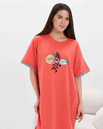 Женская туника свободного кроя - Листья Nicoletta 83676 XXL Киев
