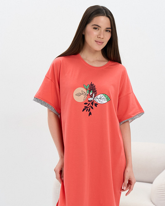 Жіноча туніка вільного крою - Листя Nicoletta 83676 XXL Київ - фото 4