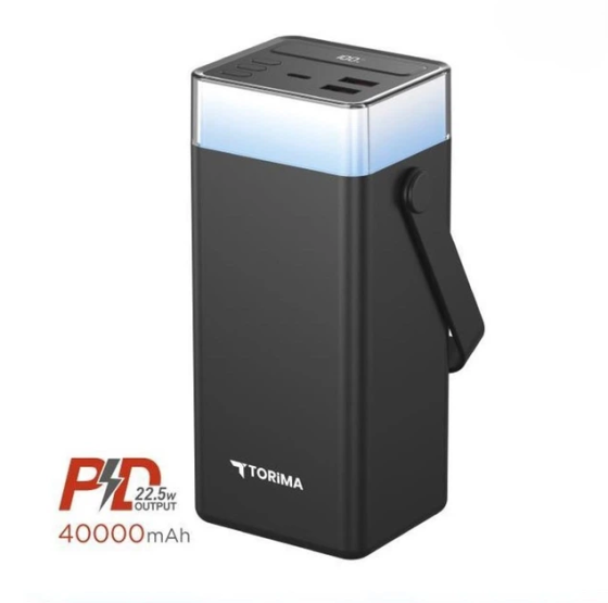 Универсальная мобильная батарея Power bank Torima TRM-W1041 40000mAh PD 22.5W Черный Винница