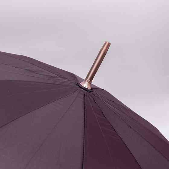 Класична парасолька-тростина з чохлом напівавтомат з поліестеру міцна надійна 12 спиць діаметр 120 см Фіолетовий HP-23-16V Київ