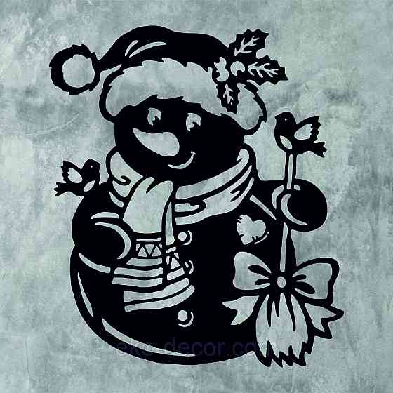 Декоративное настенное Панно «Снеговик», Декор на стену Киев