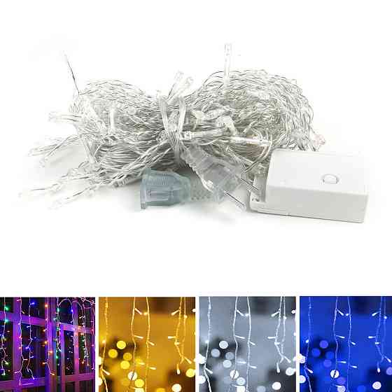 Новорічна гірлянда світлодіодна Крапля Роси кольорова 300 LED 3x1м святкова Київ