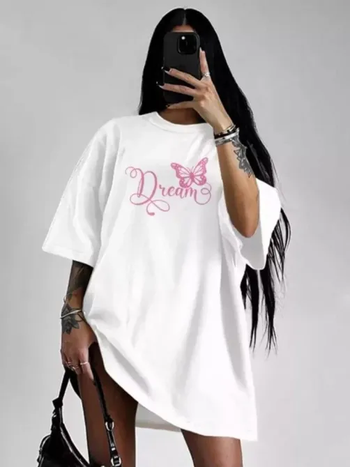 Футболка женская с принтом  44 Белая 2634324739 Днепр - изображение 1