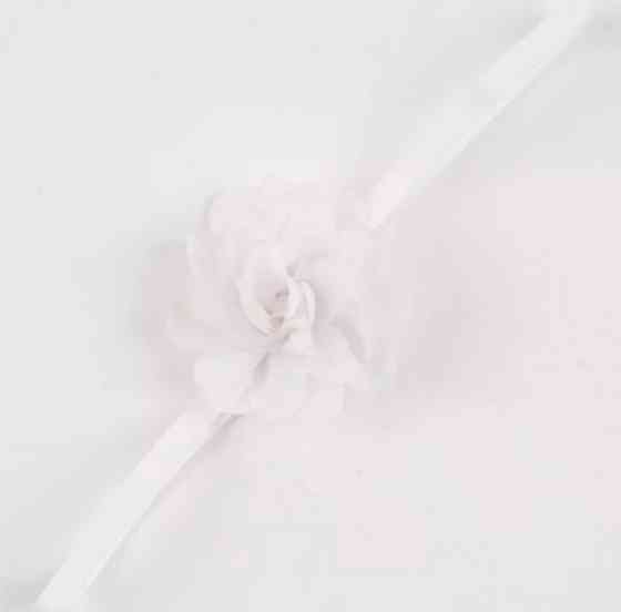 Детская повязка на голову с шифоновым цветком one size белый Киев