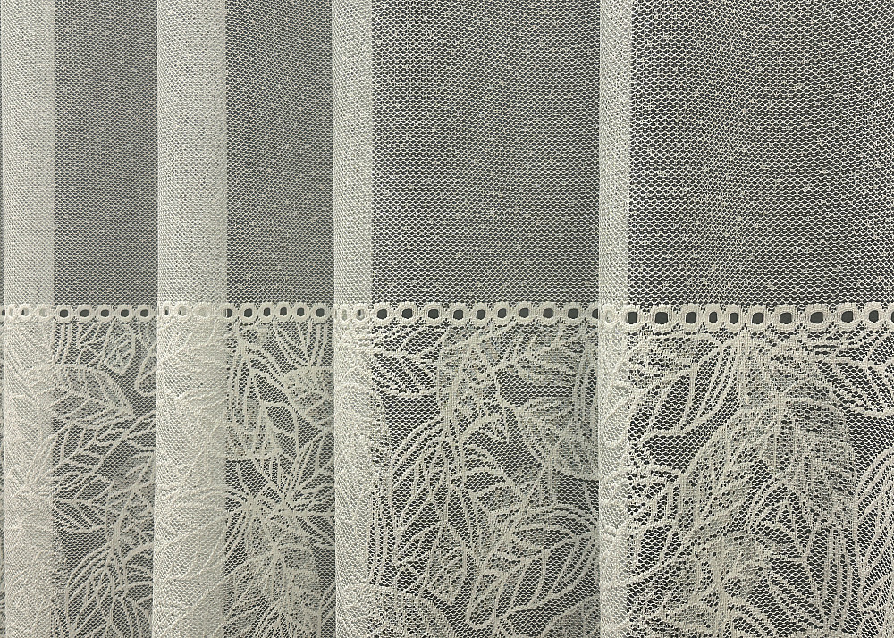 Тюль жаккард цвет молочный 1667т Киев - изображение 3