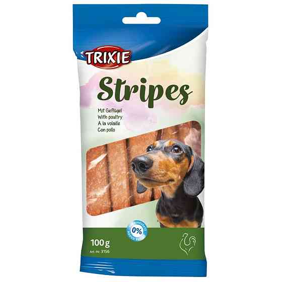 Ласощі Trixie Stripes для собак полоски з м'ясом домашніх птахів 100 г Вінниця