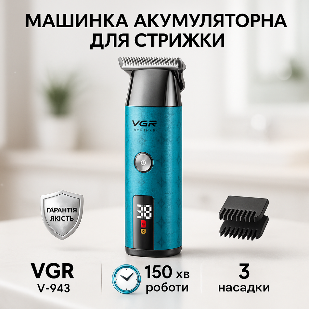 Машинка для стрижки волосся потужна, Машинка для стрижки на акумуляторі хороша GM-25 Львів - фото 19