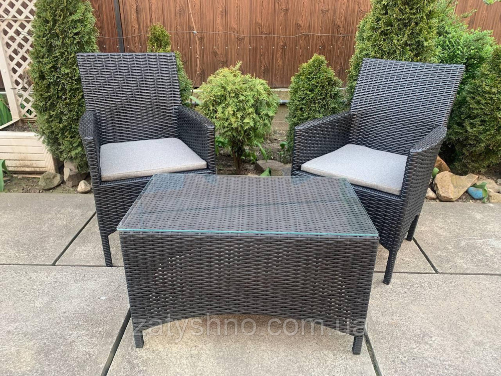 Ротангові меблі з 2 кріслами та столом Київ - фото 1