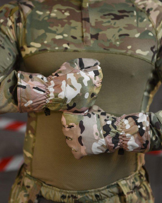 Перчатки софтшель на хутрі мультикам ВТ4765 Одеса - фото 2