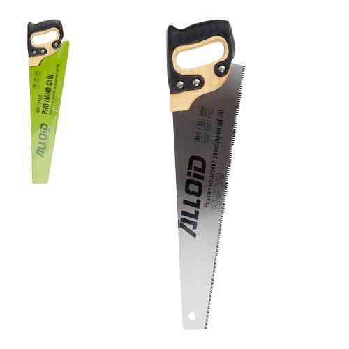 Ножівка по дереву 450мм, гартований зуб 3D, дерев'яна ручка Alloid Одеса