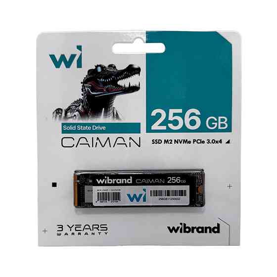Накопичувач SSD M.2 Wibrand Caiman 256GB NVMe 2280 PCIe 3.0 3D NAND Киев