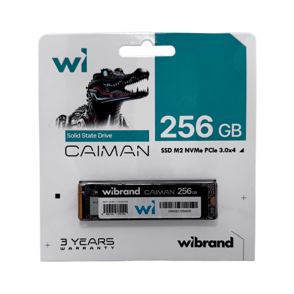 Накопичувач SSD M.2 Wibrand Caiman 256GB NVMe 2280 PCIe 3.0 3D NAND Киев - изображение 2
