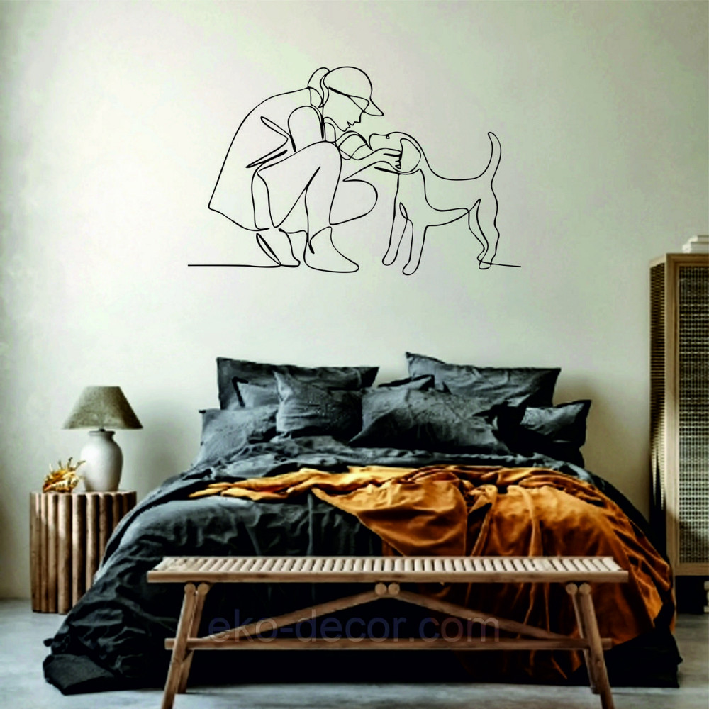 Декоративне настінне Панно «Друг» Декор на стіну 90*56 см, Чорний Київ - фото 9