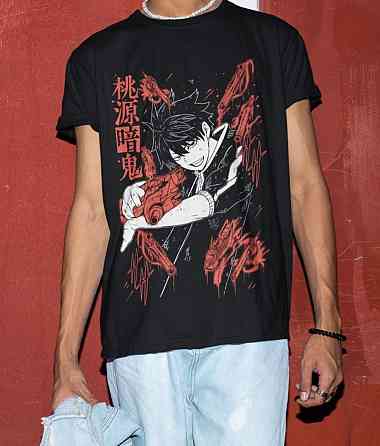 Футболка для мальчика аниме Тоуген Анки Ікхиносе Схики оверсайз (рост от 165 до 180 ) Черний AnimeJ0852m Днепр