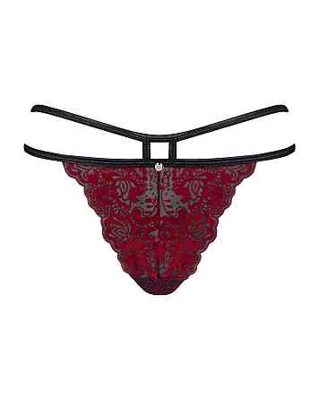 Трусики Obsessive Sugestina Bordeaux-Black L/XL Sex Aura Київ
