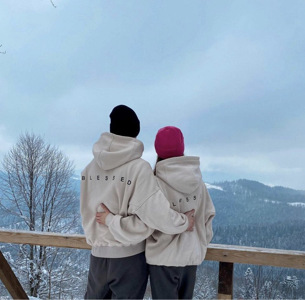 Парне тепле худі "BLESSED". Білий, XXL, S Чернівці - фото 1