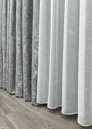 Шторна тканина льон мармур, колекція "Pavliani ХО" колір світло-сірий 1911ш Київ