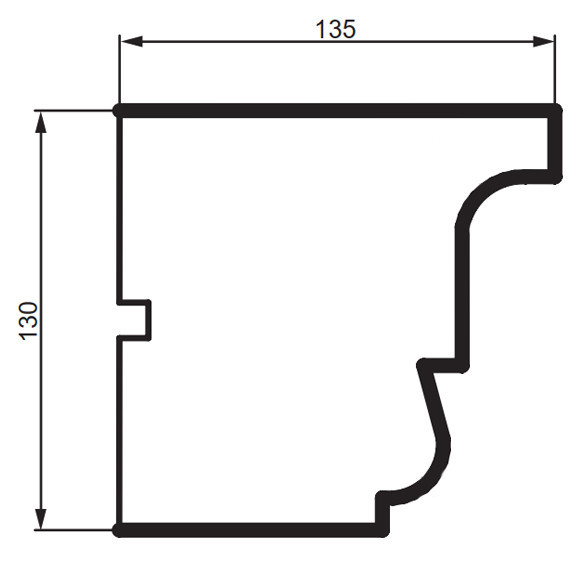 Карниз фасадный Prestige Decor KC 140 Днепр - изображение 2