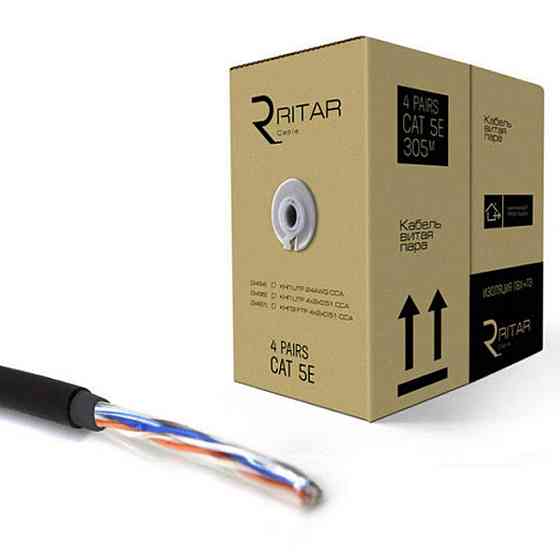 Кабель мережевий Ritar UTP 305м КНП (4*2*0,51)[СCA] ПВХ+ПЭ, наружный (03495) Вінниця