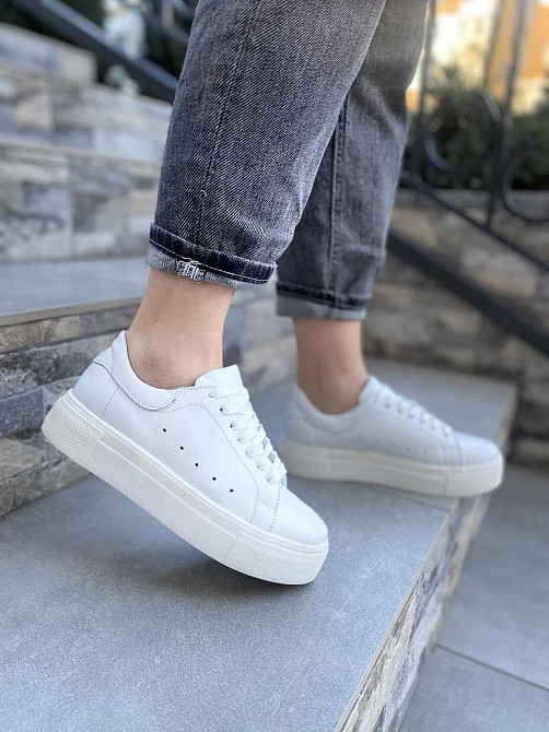 SLATURI Кеди жіночі SLATURI 151 білі (весна-осінь, шкіра натуральна) (4306) Коломыя - изображение 1