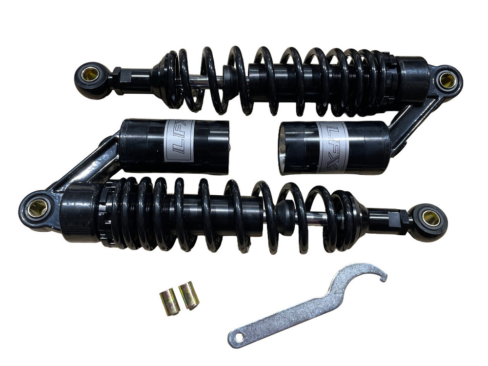 Амортизатори (пара) мопед Дельта 330mm, газомасляні (чорні) Мукачево - фото 1