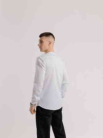 Мужская рубашка белая с длинным рукавом Pobedov Horizon Киев