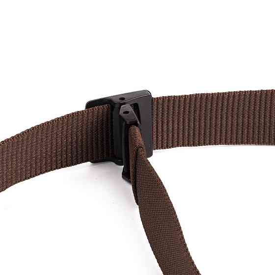 Тканинний чоловічий ремінь Vintage 20229 Коричневий Київ