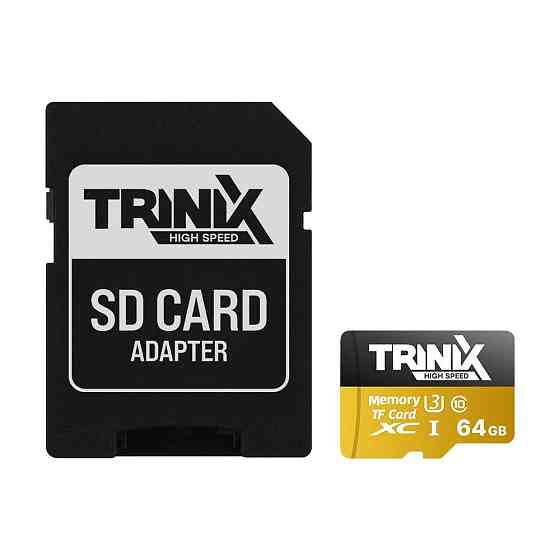 Карта пам’яті Trinix 64GB miсroSDXC з SD-адаптером U3 V30 A1 (90-00035) Киев