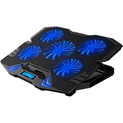 Підставка до ноутбука IceCoorel 10-15", 1*125mm 1400 RPM + 4*70mm 2500 RPM, 2*USB, 365x297x30mm, Blue (K5Bl) Вінниця