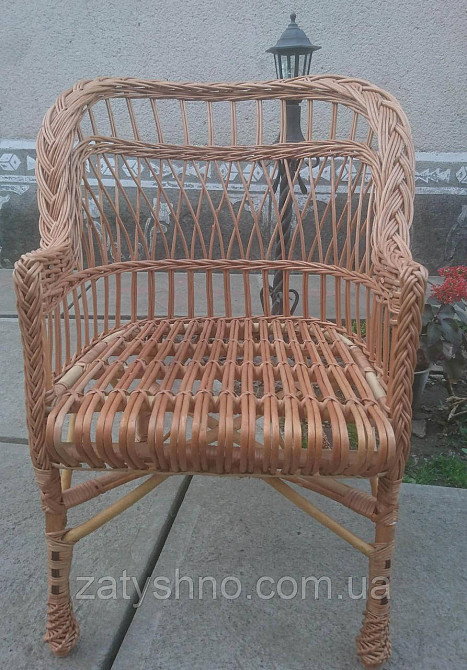 Плетене крісло медове Київ - фото 9