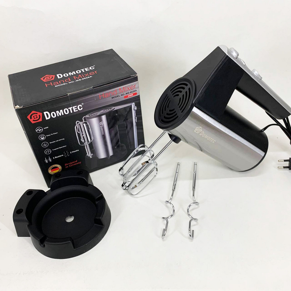 Надійний невеликий міксер для кухні DOMOTEC, Побутовий міксер з віночками для хлібного тіста FV-54 Львів - фото 7