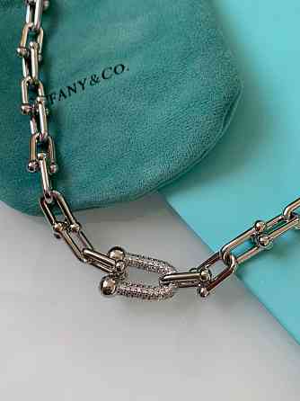 Tiffany Тиффани подвеска цепь на шею крупная цепь посеребрение / упакована в мешочек Тиффани Одесса