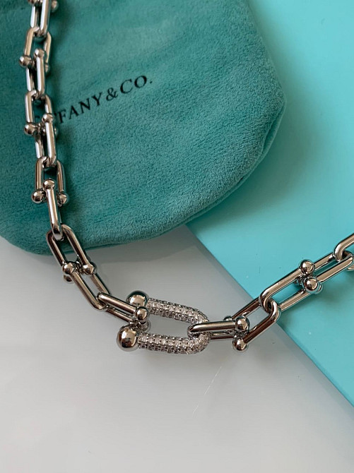Tiffany Тіффані підвіска ланцюг на шию з великими ланками. Сріблення. Люкс якість. Гравіювання. Одеса - фото 4