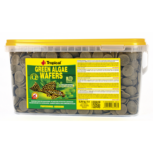 Сухой корм Tropical Green Algae Wafers для травоядных донных рыб, 5 л (хлопья) Винница