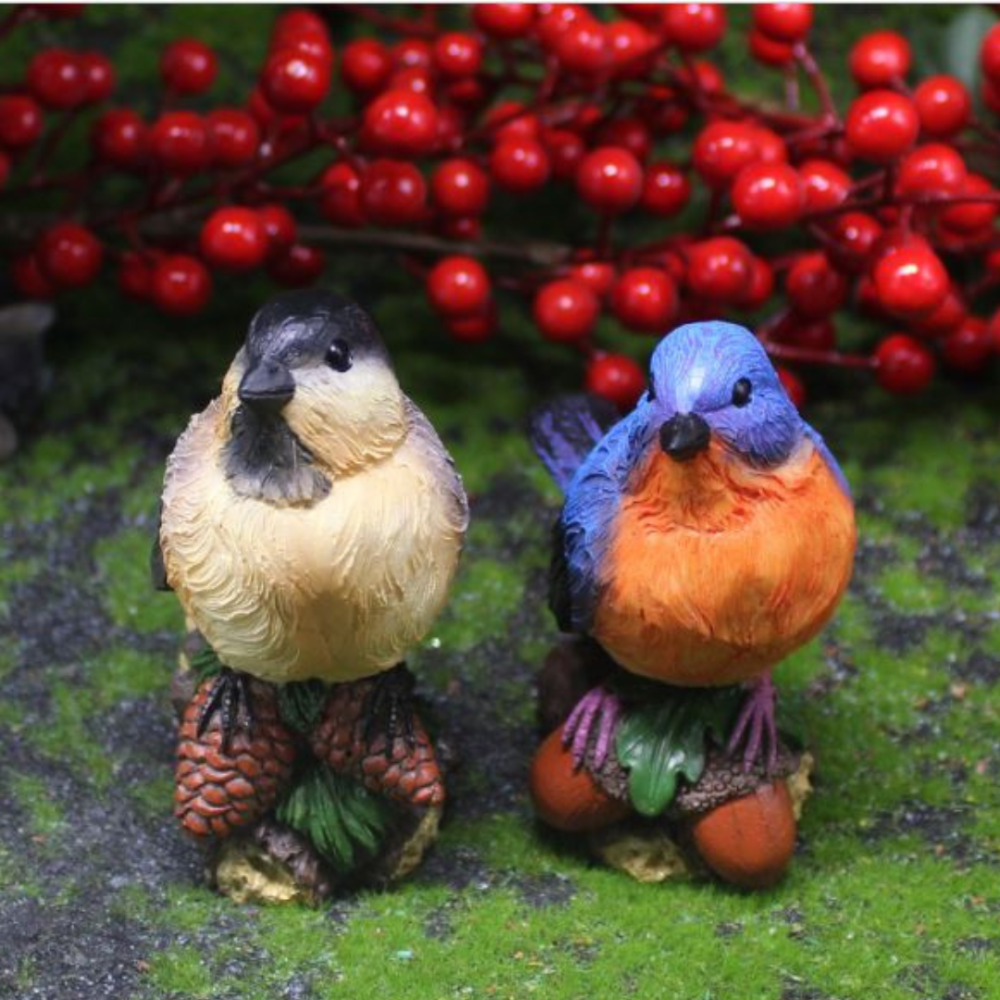 Садовая фигура Птичка 11,5 х 10см для декора сада, участка, террасы, вазона, интерьера. Полистоун Одесса - изображение 4