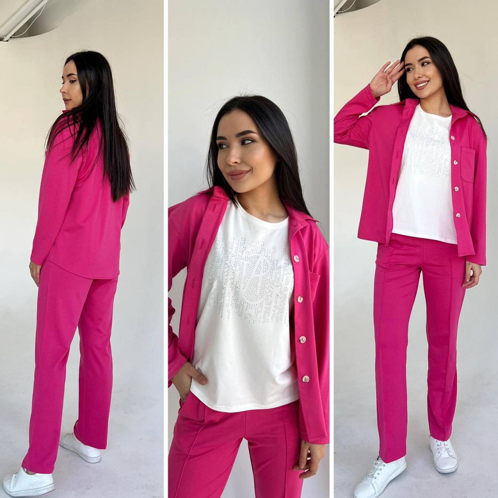 Женский костюм тройка с брюками двунитка.  42-56р Киев - изображение 3