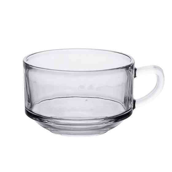 Набор чашек 6 шт для чая и кофе по 270 мл кружки стеклянные прозрачные HP-YH-69 Киев