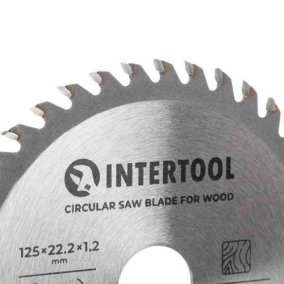 Диск по деревині, з твердосплавними напайками, 125×22,2×1,2 мм, 40 зубів, 12000 об/хв INTERTOOL CT-3011 Киев
