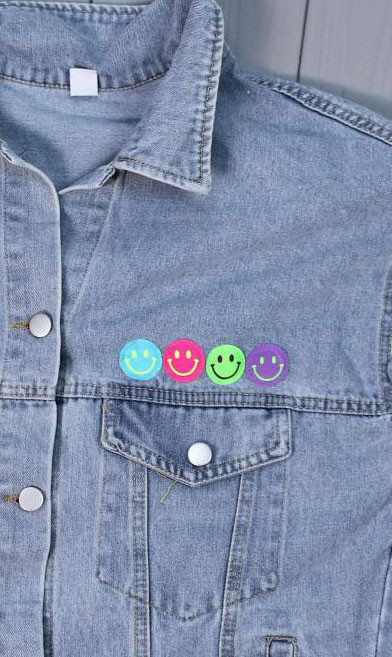 Джинсовая куртка женская оверсайз смайлики р 42-46 Харьков - изображение 6