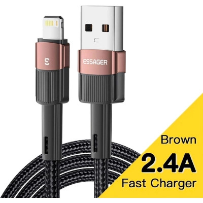 Дата кабель USB 2.0 AM to Lightning 2.0m 2.4A brown Essager (EXCL-XCA12) Винница - изображение 1