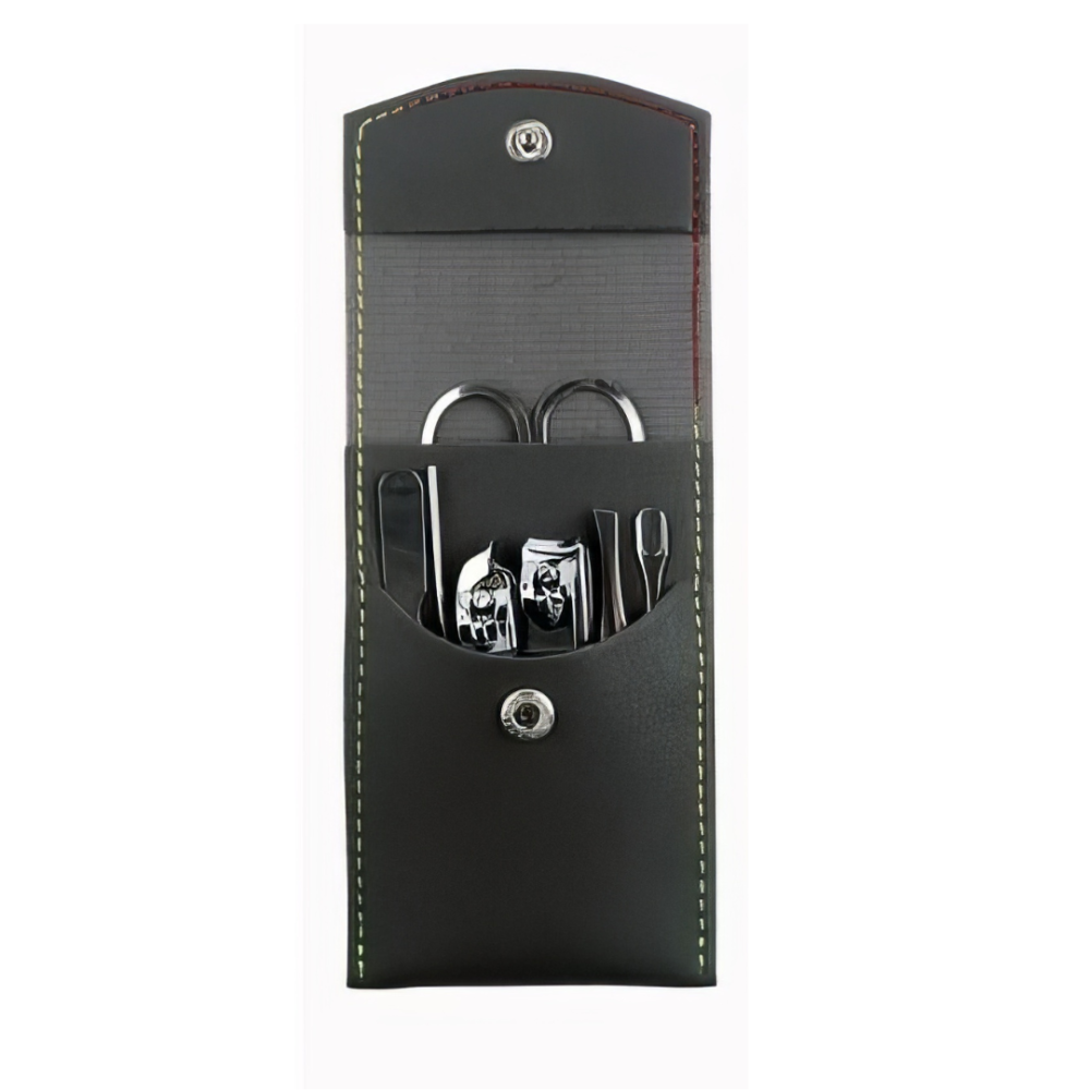 Набір для манікюру і педикюру універсальний набір в чохлі пінцет, пилочка, ножиці 7 шт, колір чорний Кам'янець-Подільський - фото 2